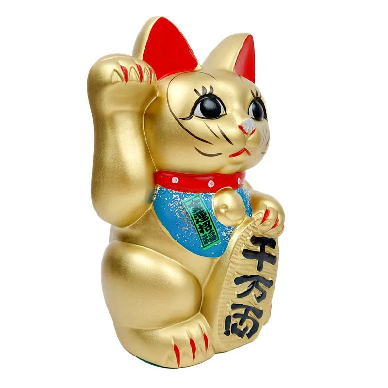 Maneki Neko Dorado - 24 cm